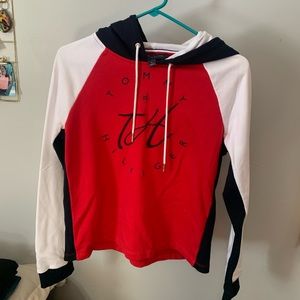 Tommy Hilfiger red,navy, and white sweatshirt for $10